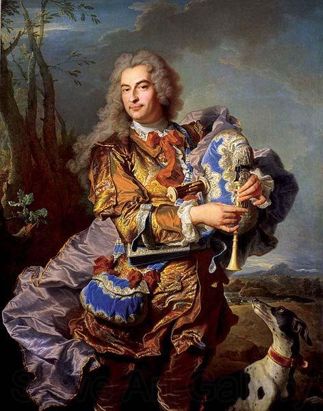 Hyacinthe Rigaud Gaspard de Gueidan playing the musette Norge oil painting art